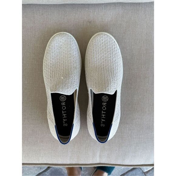 Rothy's The Original Womens Salt Honeycomb Textured Knit Slip On Sneaker Size 8 - Picture 2 of 13